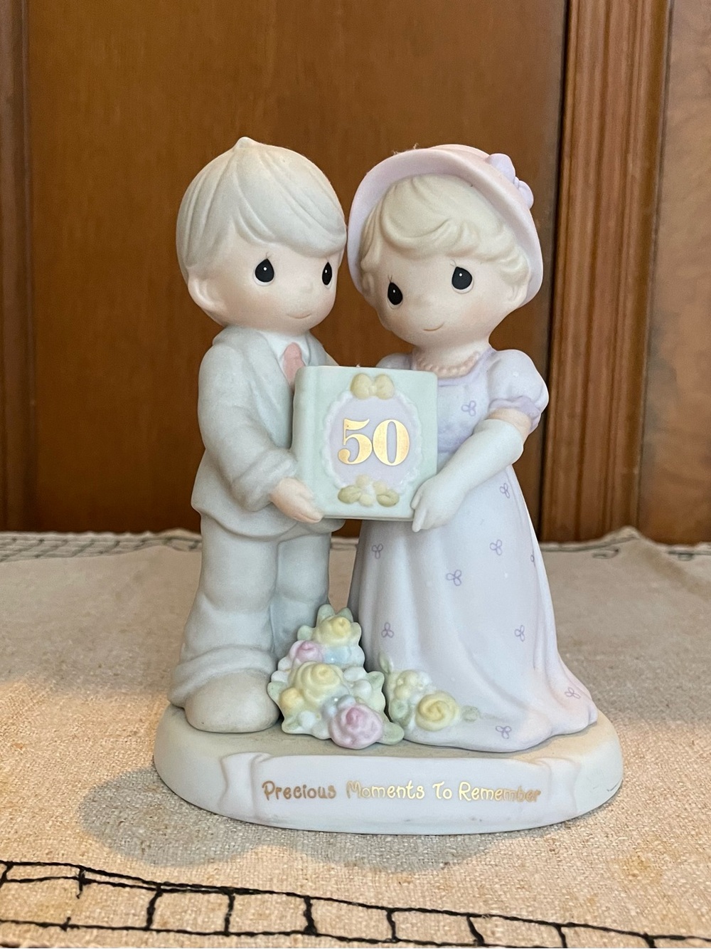 Precious Moments 50th Anniversary Figurine - Pastel White and Cream